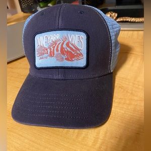 Vineyard Vines Fish Trucker Hat, Snap Back Adjustable Blue